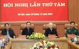 Hình ảnh Tổng Bí thư Nguyễn Phú Trọng chủ trì Hội nghị Quân ủy Trung ương