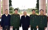 Hình ảnh Tổng Bí thư Nguyễn Phú Trọng chủ trì Hội nghị Quân ủy Trung ương