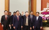 Hình ảnh Tổng Bí thư tới Nhà 67 dâng hương tưởng niệm Chủ tịch Hồ Chí Minh