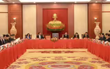 Hình ảnh Tổng Bí thư chủ trì phiên họp đầu tiên Tiểu ban Văn kiện Đại hội XIV của Đảng