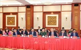Hình ảnh Tổng Bí thư chủ trì phiên họp đầu tiên Tiểu ban Văn kiện Đại hội XIV của Đảng