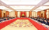 Hình ảnh Tổng Bí thư chủ trì phiên họp đầu tiên Tiểu ban Văn kiện Đại hội XIV của Đảng