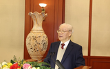 Hình ảnh Tổng Bí thư chủ trì phiên họp đầu tiên Tiểu ban Văn kiện Đại hội XIV của Đảng