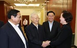 Hình ảnh Tổng Bí thư chủ trì phiên họp đầu tiên Tiểu ban Nhân sự Đại hội XIV của Đảng