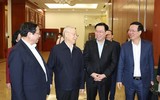Hình ảnh Tổng Bí thư chủ trì phiên họp đầu tiên Tiểu ban Nhân sự Đại hội XIV của Đảng