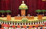 Hình ảnh Tổng Bí thư Nguyễn Phú Trọng khai mạc hội nghị Trung ương lần thứ chín
