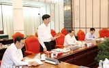 Hình ảnh Tổng Bí thư Nguyễn Phú Trọng chủ trì cuộc họp lãnh đạo chủ chốt