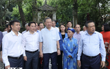 Hình ảnh Chủ tịch nước Tô Lâm thăm nhân dân làng cổ Đường Lâm, Hà Nội