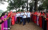 Hình ảnh Chủ tịch nước Tô Lâm thăm nhân dân làng cổ Đường Lâm, Hà Nội