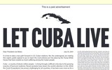 [Ảnh] Mỹ nở rộ phong trào ủng hộ “Hãy để Cuba sống!”