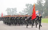 Hình ảnh: Lực lượng Công an hợp luyện diễu binh, diễu hành Kỷ niệm 70 năm Chiến thắng Điện Biên Phủ