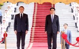 Chủ tịch nước Lương Cường hội đàm với Tổng thống Pháp Emmanuel Macron