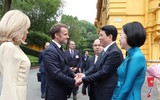 Chủ tịch nước Lương Cường hội đàm với Tổng thống Pháp Emmanuel Macron