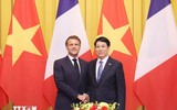 Chủ tịch nước Lương Cường hội đàm với Tổng thống Pháp Emmanuel Macron