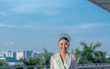 Thạch Thu Thảo diện mốt không nội y khoe dáng cực chuẩn lên đường đến Miss Earth 2022