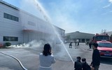 Thực tập quy mô, dập tắt đám cháy ở khu công nghiệp Thạch Thất - Quốc Oai