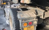 Cận cảnh hiện trường vụ cháy xe container trên cầu Thanh Trì