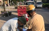 Xử lý nhiều xe 3 bánh tự chế chở hàng hóa trên địa bàn huyện Thạch Thất