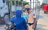 Xử lý nhiều xe 3 bánh tự chế chở hàng hóa trên địa bàn huyện Thạch Thất