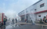 Phối hợp xử lý đám cháy giả định tại Công ty TNHH Việt Nam - Woosung