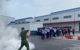 Phối hợp xử lý đám cháy giả định tại Công ty TNHH Việt Nam - Woosung