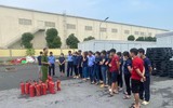 Phối hợp xử lý đám cháy giả định tại Công ty TNHH Việt Nam - Woosung