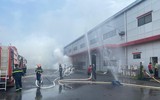 Phối hợp xử lý đám cháy giả định tại Công ty TNHH Việt Nam - Woosung