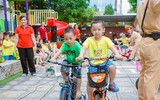 Một ngày trải nghiệm làm Cảnh sát giao thông của học sinh mầm non Thanh Xuân Trung
