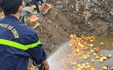 Cận cảnh quá trình tiêu huỷ gần 7 tấn pháo hoa nổ nhập lậu 