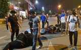 Cận cảnh vây bắt hàng chục đối tượng đua xe và cổ vũ đua xe trái phép trong đêm