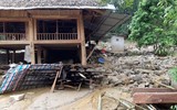 Hình ảnh tan hoang sau mưa lũ ở Lục Yên, Yên Bái