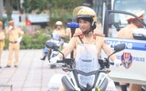 Những nữ cảnh sát giao thông xinh đẹp sẽ dẫn đoàn, phục vụ Đại hội Đảng