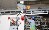 Cận cảnh máy đào hầm tuyến đường sắt đô thị Nhổn - ga Hà Nội 