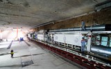 Cận cảnh máy đào hầm tuyến đường sắt đô thị Nhổn - ga Hà Nội 
