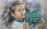 Tuổi thơ trong đại dịch Covid-19 qua tranh của Lê Sa Long