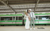 Bộ ảnh cưới đặc biệt tại tuyến đường sắt Cát Linh - Hà Đông trong những ngày vận hành 