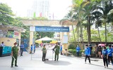 Công an Hà Nội đội nắng đảm bảo ANTT các điểm thi 