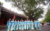 Phụ nữ Công an Thủ đô đẹp rạng ngời tại Lễ hội Áo dài du lịch Hà Nội