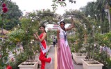 Dàn mỹ nhân Hoa hậu Du lịch thế giới khoe sắc tại Festival hoa Mê Linh