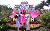 Dàn mỹ nhân Hoa hậu Du lịch thế giới khoe sắc tại Festival hoa Mê Linh