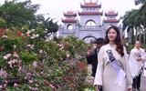 Dàn mỹ nhân Hoa hậu Du lịch thế giới khoe sắc tại Festival hoa Mê Linh