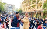 Học sinh Hà Nội hào hứng khi được tuyên truyền về ATGT 