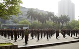 Màn phô diễn võ thuật, điều lệnh của chiến sĩ nghĩa vụ Công an Hà Nội