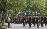 Màn phô diễn võ thuật, điều lệnh của chiến sĩ nghĩa vụ Công an Hà Nội