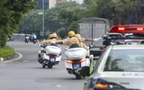 Cận cảnh siêu mô tô Honda Goldwing 1800 phân khối của Cảnh sát giao thông 