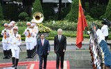 Chùm ảnh lễ đón Thủ tướng Singapore Lý Hiển Long tại Hà Nội 