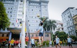 Mãn nhãn với những trận đấu bóng chuyền của lực lượng Cảnh sát Cơ động 