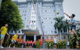 Mãn nhãn với những trận đấu bóng chuyền của lực lượng Cảnh sát Cơ động 