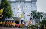 Mãn nhãn với những trận đấu bóng chuyền của lực lượng Cảnh sát Cơ động 