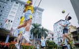 Mãn nhãn với những trận đấu bóng chuyền của lực lượng Cảnh sát Cơ động 